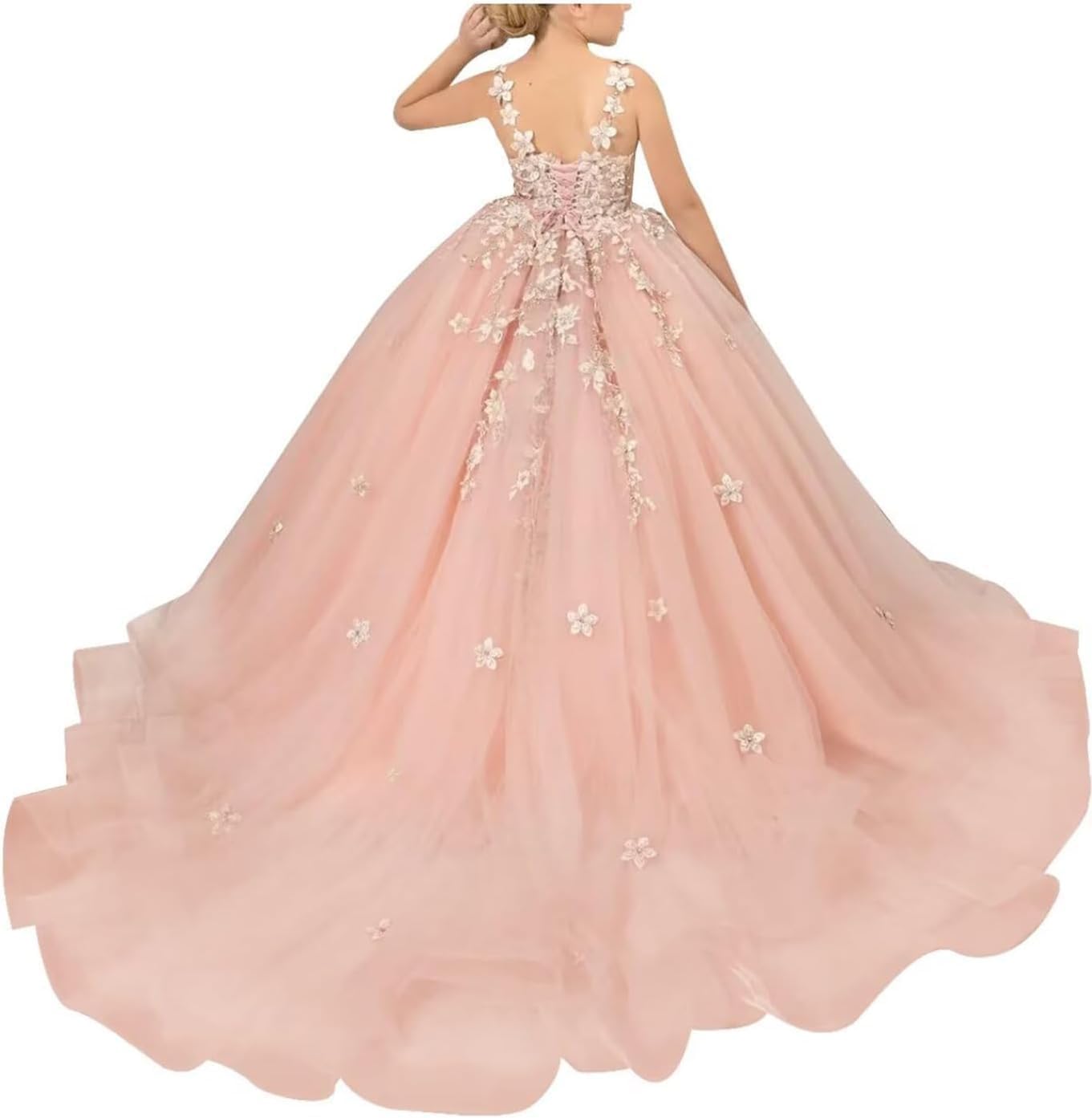 Amazon.com: NMASRAXO Flower Girl Dress Lace Applique - First