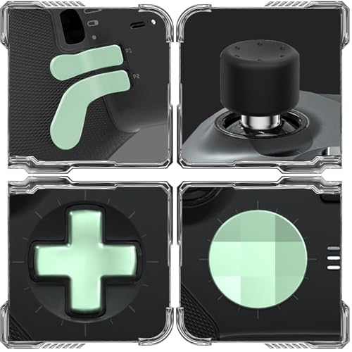 Image of CHARM FOCUS 16-in-1 Metal Thumbsticks Replacement Kits for Xbox Elite Series 2, Xbox Elite 2 Controller Accessories, Includes Magnetic Joysticks, Paddles, Silicone Caps, D-Pads, 1 Tool (Macaron Green)