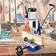 VEVOR Tischstemmmaschine, 1/2 PS, 1400 U/min, Tischbohrmaschine mit beweglicher Werkbank, Hohlstemmmaschine, zum Bohren von runden, quadratischen oder speziellen quadratischen Löchern in Holz