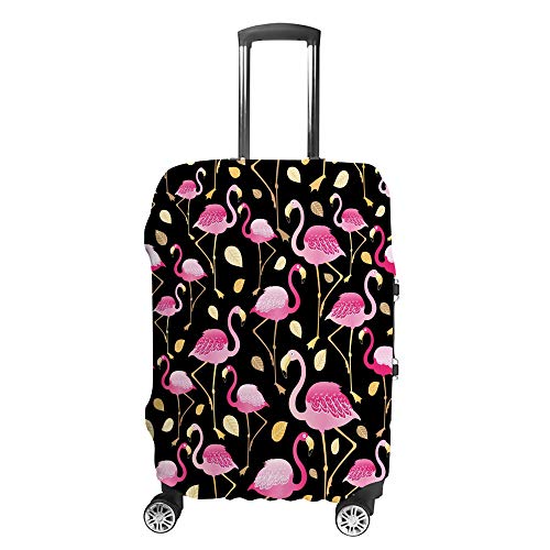 Housse de bagage de voyage anti-rayures pour valise XL au motif flamants roses