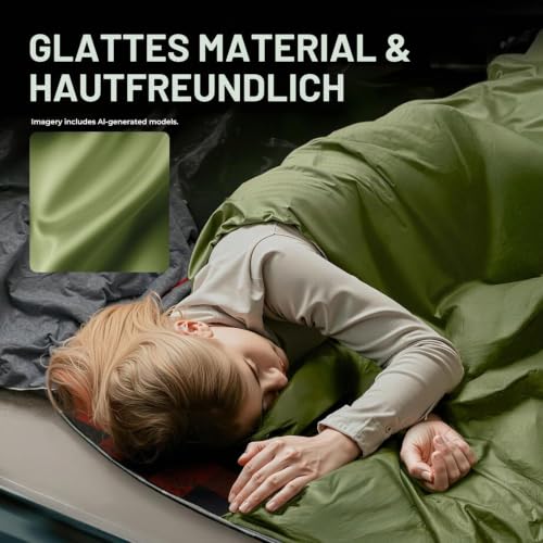 TANSTRIDER Leichter Schlafsack für warmes Wetter für Erwachsene und Jugendliche, Sommer, tragbar, wasserdicht, kompakt, Ultraleicht… – Ansicht 5