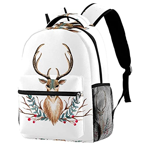 Sac d'école motif cerf pour soulager le dos des filles et garçons