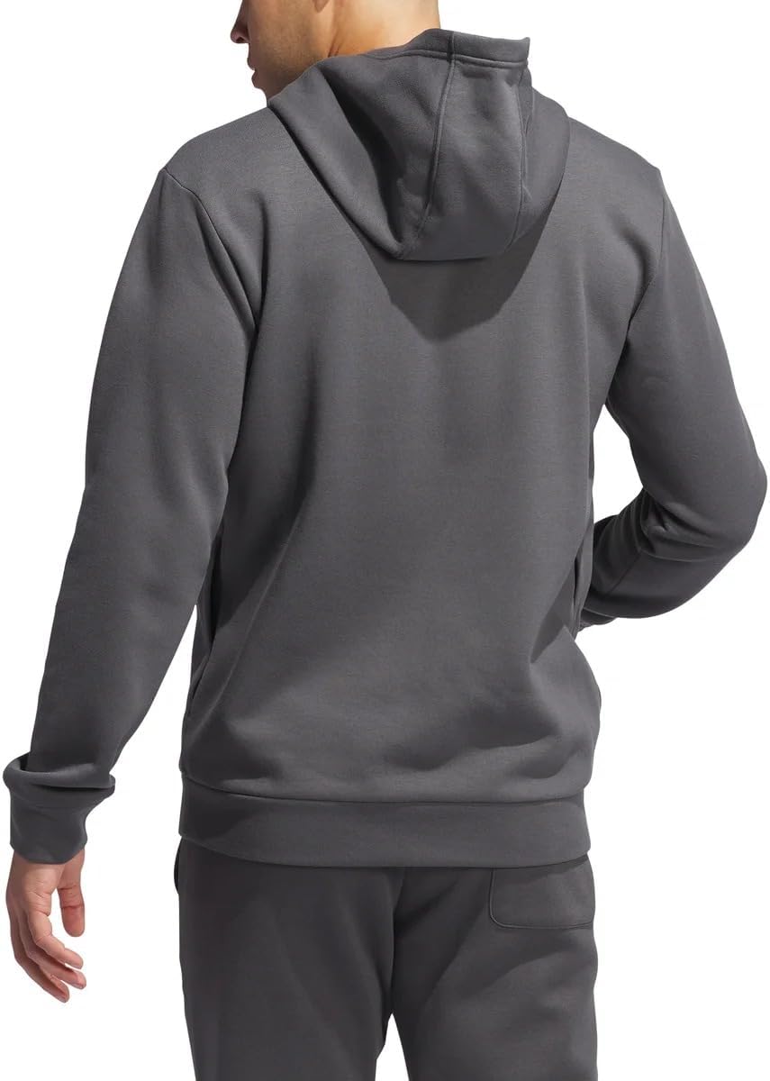 adidas Men’s Regular Fit Kangaroo Pockets Hoodie - Gray (Gresix), Small