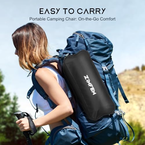 Zimfem CC168-BLACK Camping Chairs, Portable Camping Chair thumb #5