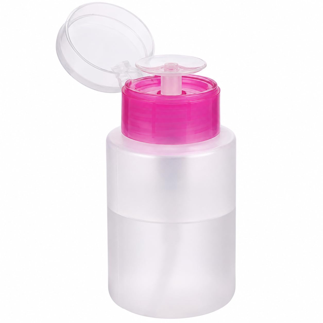 Nail Polish Remover Pump Dispenser Bottle, Refillable Empty Pump Bottle for Acetone, Alcohol & Makeup Remover, Leak-Resistant Flip-Top Container for Salon & Home Use (150ml)-picture-36