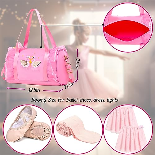Cute Ballet Dance Bag Princess Backpack Pink Shoulder Bag Girls3
