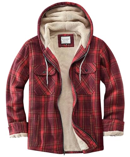Women's full-zip fleece plaid jacket with hood