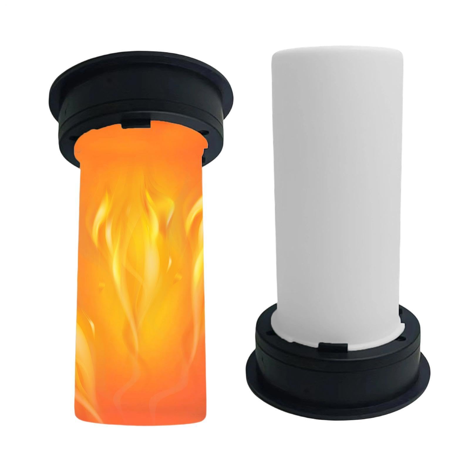 Solar Outside Light – 7cm Ip44 Flame Lamp Replacement 2 Pack | Waterproof Hanging Lawn Ambient Lights Accessory | Outdoor Garden Patio Lantern Solar Light Tube with Flickering Led