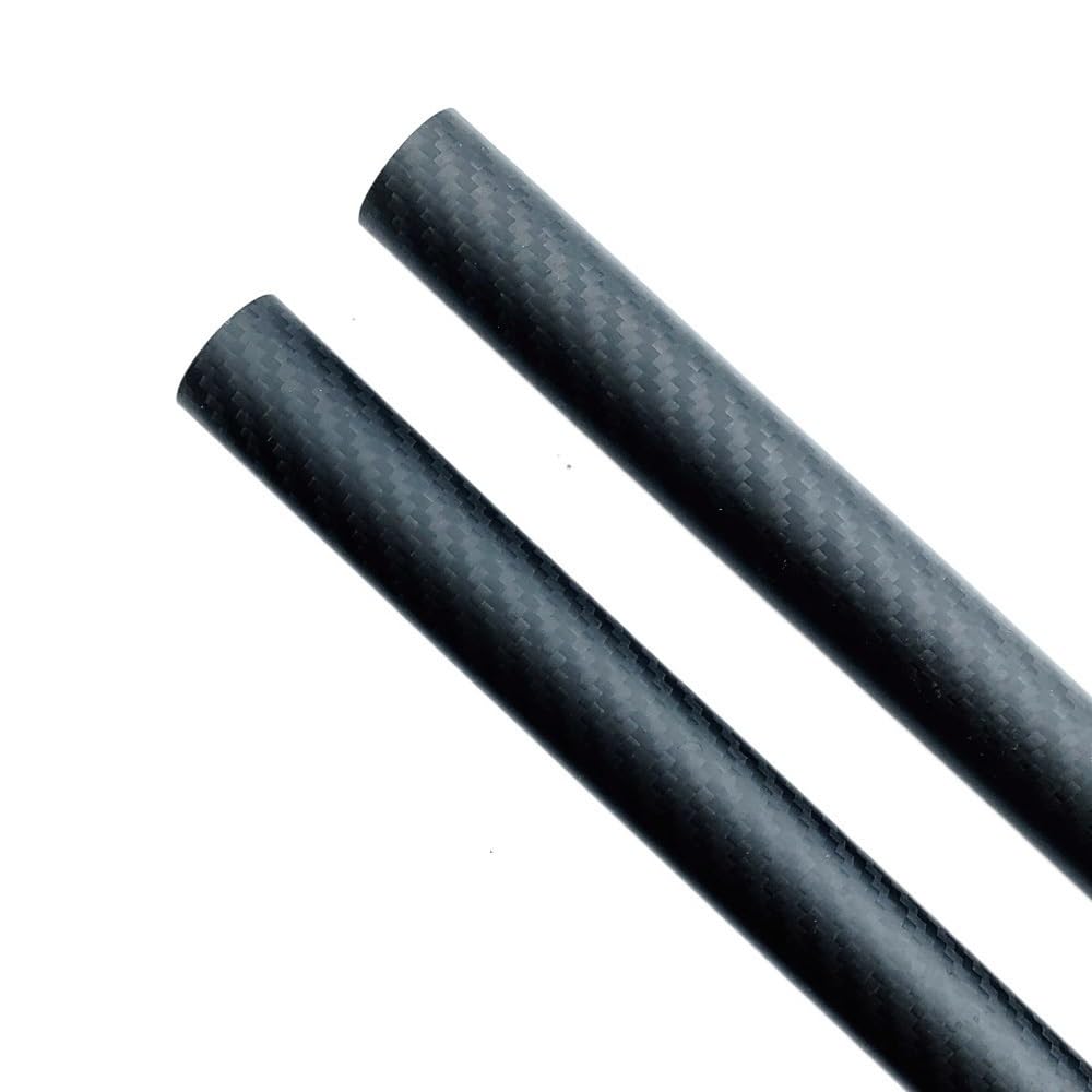Tube en fibre de carbone composite 3K, longueur 600 mm, tissage sergé mat(14x12mm)
