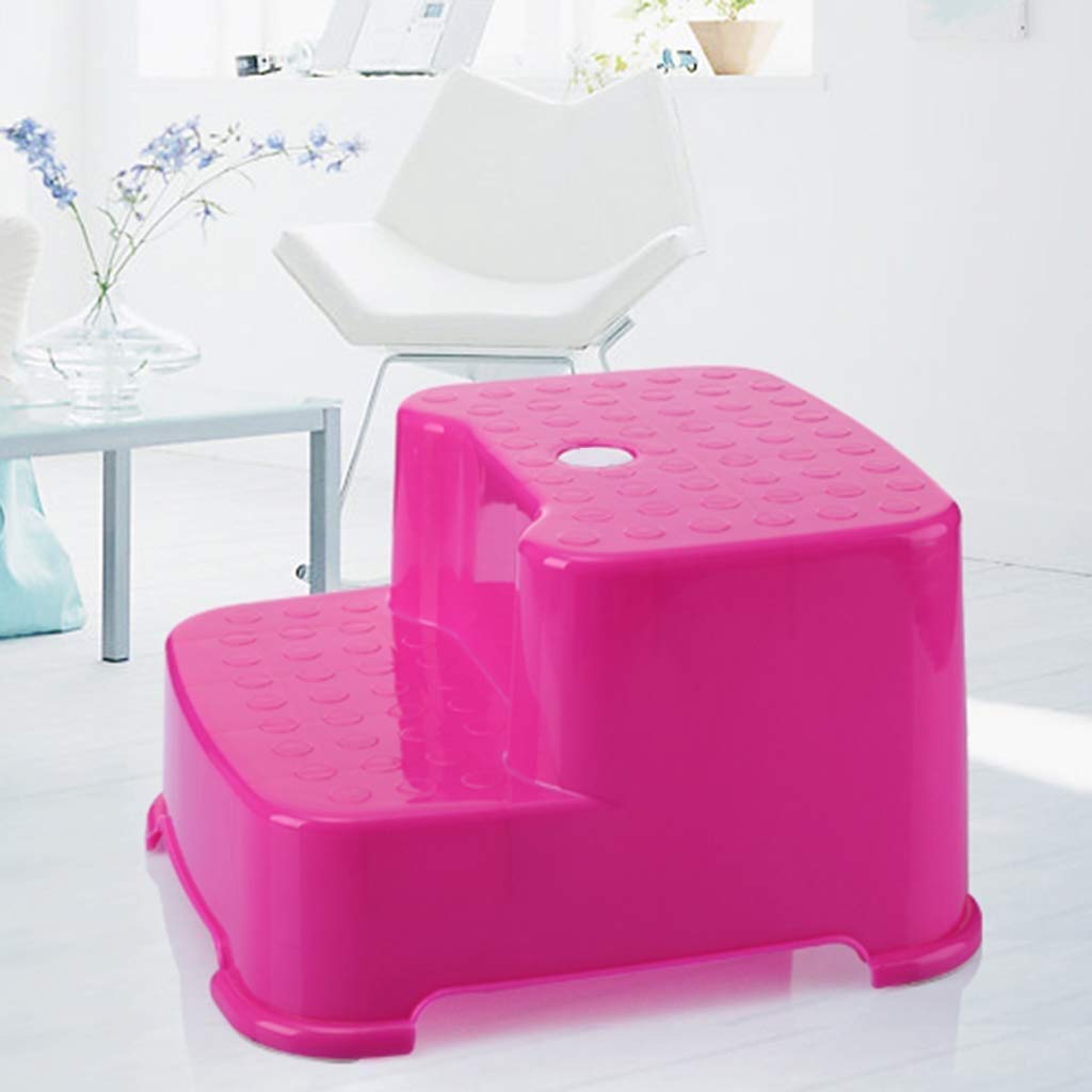 Sgabello da Bagno a Doppia Altezza, Resistente allo Scivolamento e Una Presa Morbida Sgabello per Bambini Ideale per Toilette e vasino