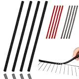 LeeYean Oven Guards for Racks - 4 Pack Heat Resistant Silicone Oven Rack Shields Cover 14 inches Long Oven Rack Edge Protector, Protect Against Burns and Scars (Black)