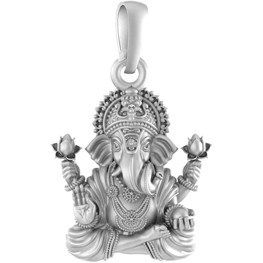 Sterling Silver God Ganesh Pendant