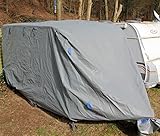 auto ganzgarage atu Die Abdeckplane schützt den Wohnwagen bei Nichtgebrauch vor Staub und Nässe.