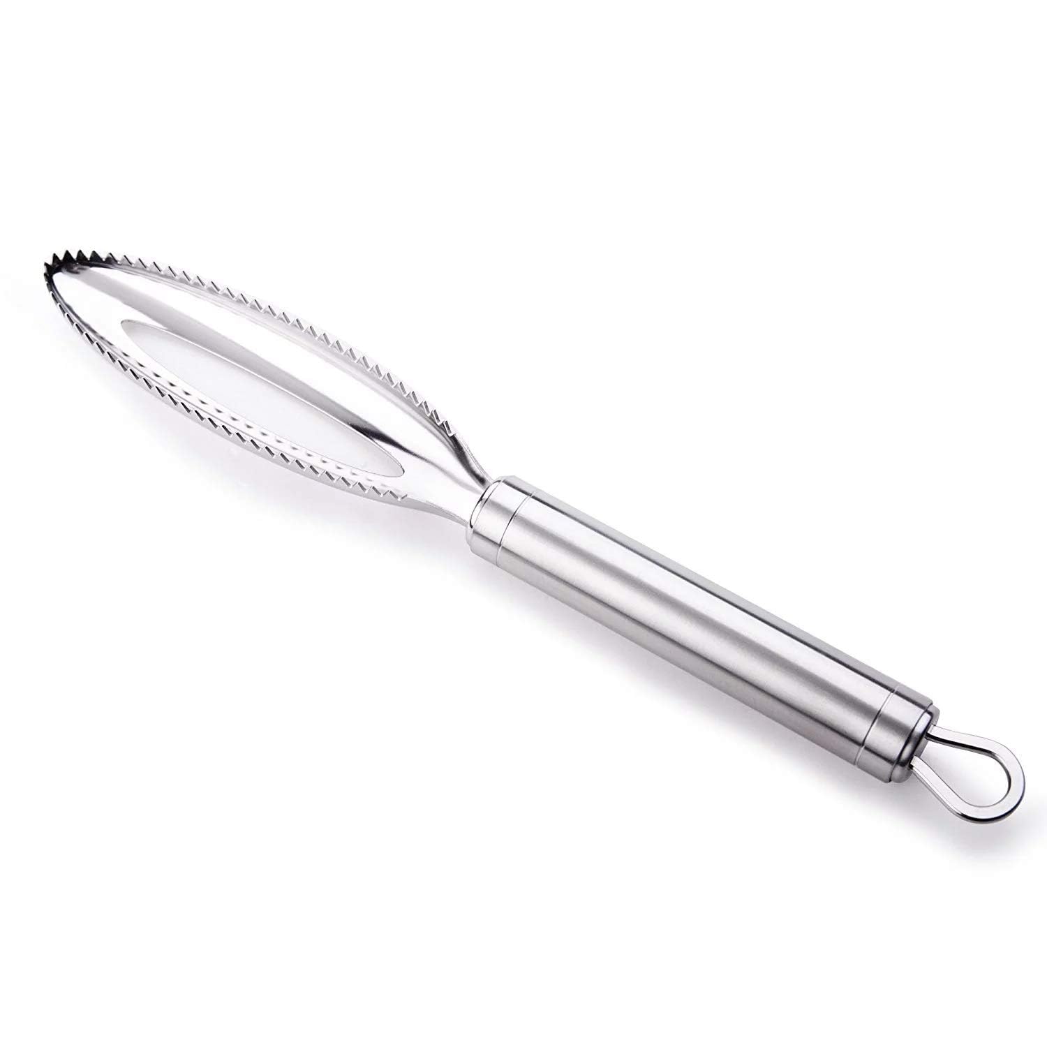 3-in-1 Stainless Steel Fish Maw Knife with Sawtooth Scaler fish scaler remover Premium Stainless Steel for Easy Scaling and Skinning Cleaning Brush Scraper for home, kitchen, fish shop (2) 4