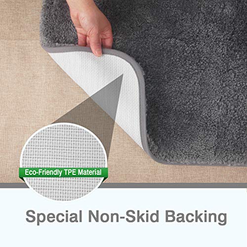 FCSDETAIL Antislip, hoogpolige badmat, machinewasbare badmat met waterabsorberende, zachte microvezels, voor badkuip… - Image 5