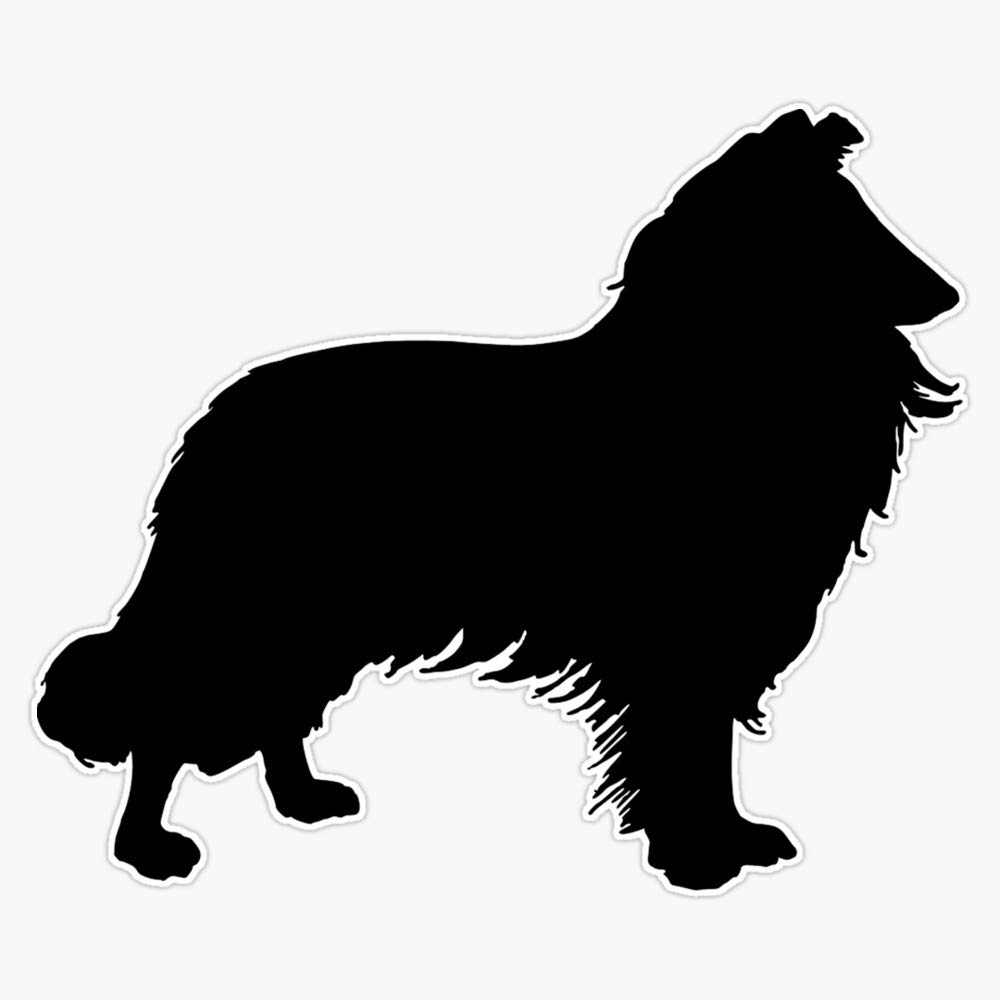 Rough Collie Vinyl Waterproof Sticker Decal Car Laptop Wall Window Bumper Sticker 5"