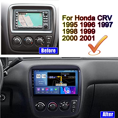 Navegación GPS de doble DIN y audio video de 9 pulgadas compatible con Honda CRV 1995-2001 3