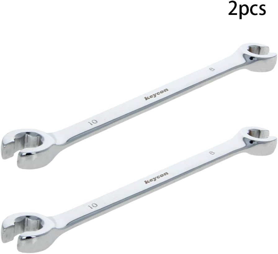 Utoolmart 2Pcs Flare Nut Wrench, 8mm x 10mm Metric Double Open End Wrench