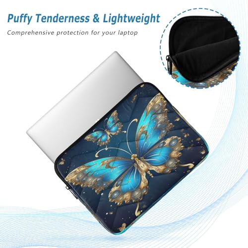 Funda para portátil 13-14 pulgadas con diseño mariposa azul miniatura 5
