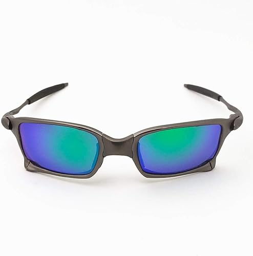 Miniatura 10 de Jiggy Babe Gafas de sol cuadradas deportivas superiores Marco de metal de aleación polarizada Iridium Mirror Riding