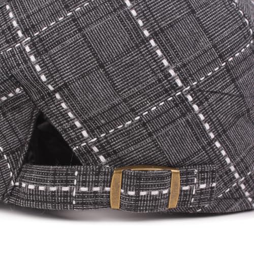 Image of Quanhaigou Men's Cotton Flat Ivy Gatsby Newsboy Driving Hat Adjustable Irish Cabbie Ivy Driving Hunting Cap