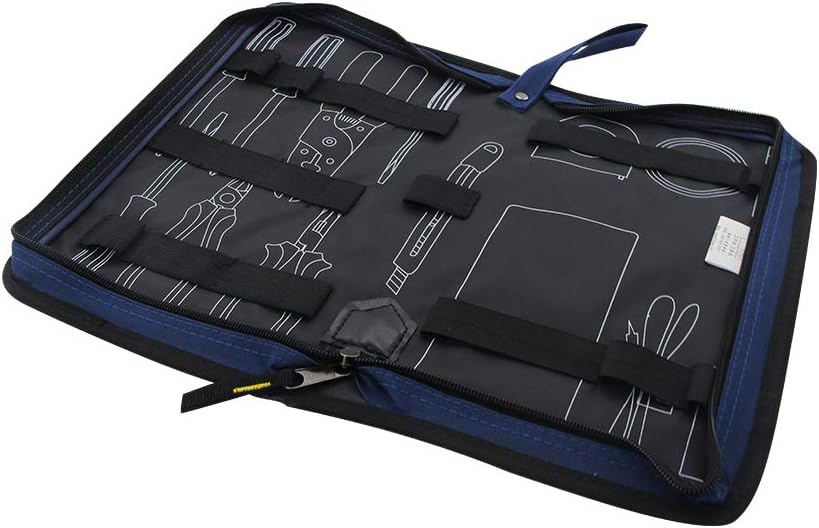 Utoolmart Professional Tool Pouch,Oxford Canvas Tool Pockets, Heavy Duty Tool Organizer,Fully Adjustable Work Belt,Waterproof,Protective Work Bag Navy Blue Medium 1 Pcs
