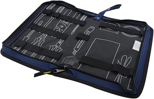 Miniatura 2 de Utoolmart Bolsa de herramientas profesional, bolsillos de lona Oxford, organizador de herramientas resistente, cinturón de trabajo totalmente