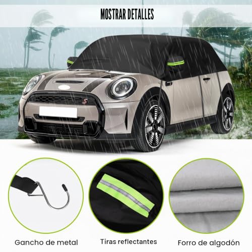 Funda impermeable para coche Mini Cooper protege tu parabrisas del hielo y resina 6