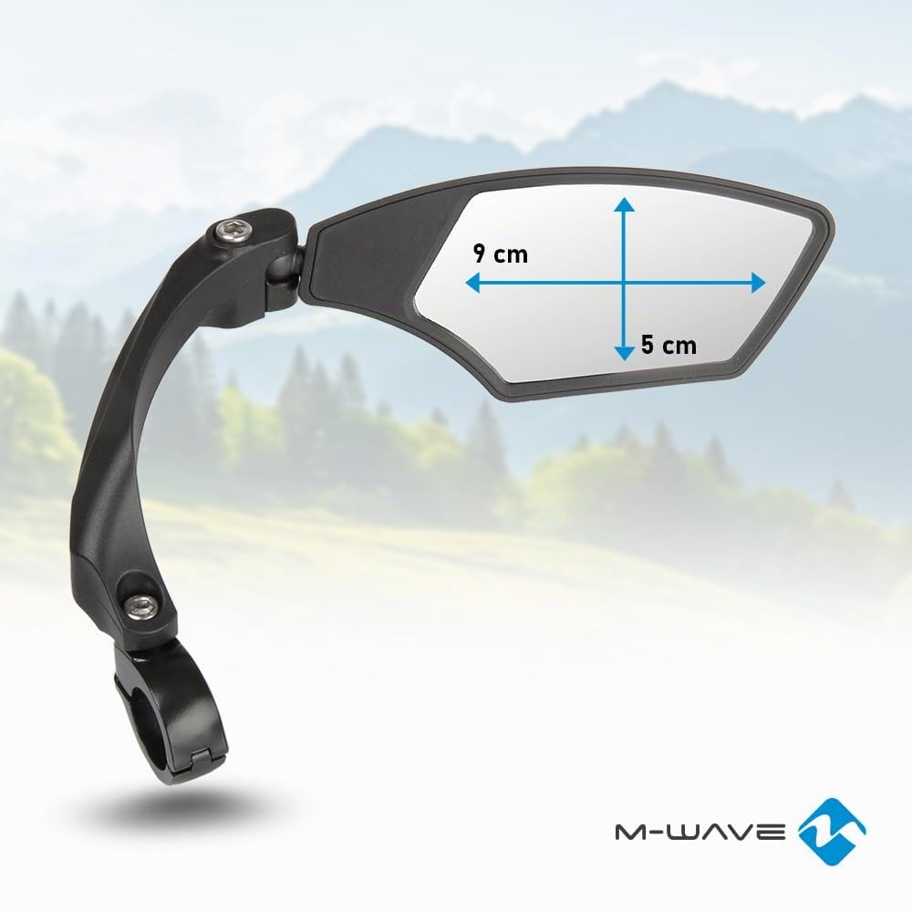 M-Wave Set di specchietti da bicicletta unisex per adulti SPY Space, nero