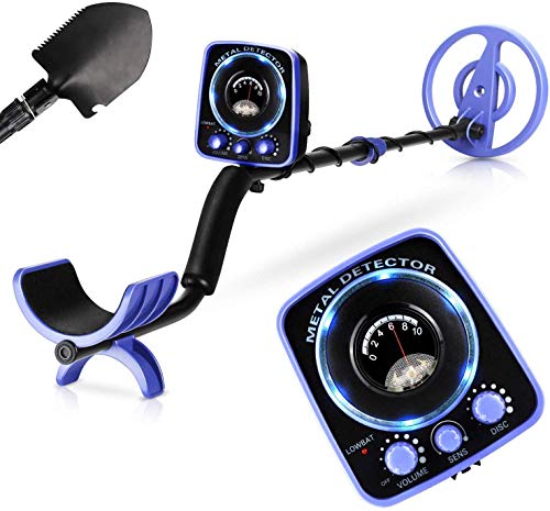 INTEY Metal Detector, Included Shovel and Carrying Bags, High-Accuracy Metal Finder with Waterproof