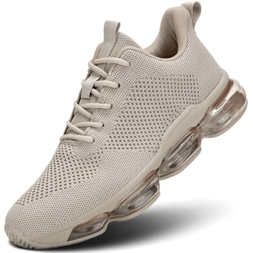 Image of Socviis Men's Air Cushion Running Shoes Breathable Tennis Fashion Sneakers Non Slip Workout Casual Sport Shoes Gym Training Comfortable Walking Shoes