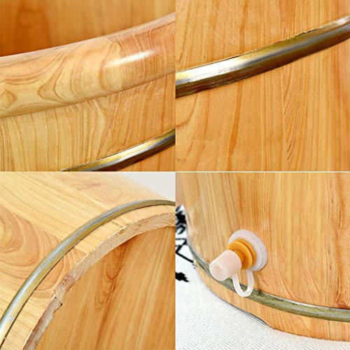Baño de pies de madera con tapa y masaje miniatura 7