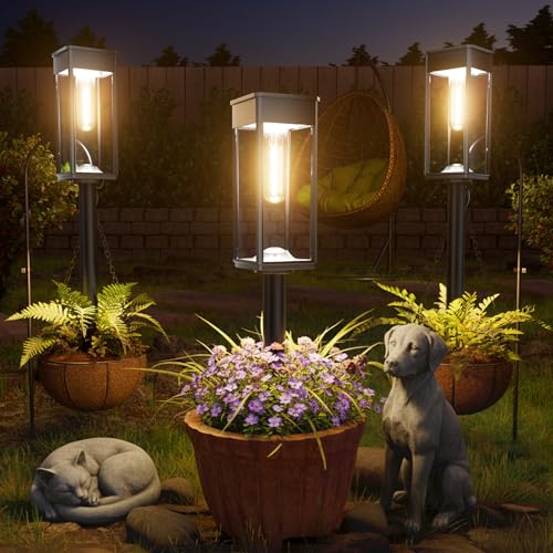 ALFIOT Solar Pathway Lights Outdoor,8 Pack Bright Solar Lights Outdoor,IP65
