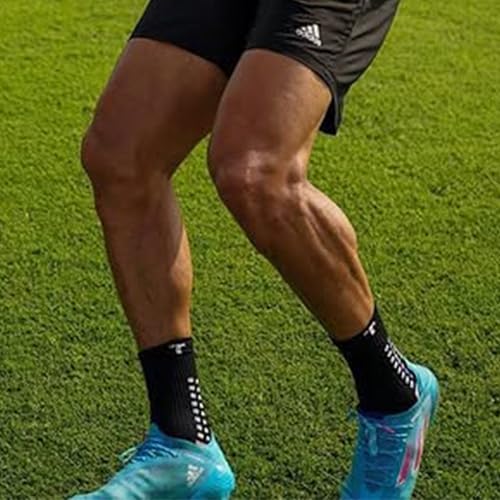Image of Trusox 3.0 Cushioned Grip Socks, Made in the USA, Non Slip Unisex Grippy Soccer Crew Socks with Grip for Football and Soccer