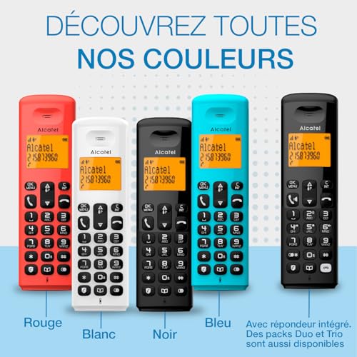 Téléphone DECT 3 combinés répondeur Alcatel E260 Trio pour maison connectée - 5