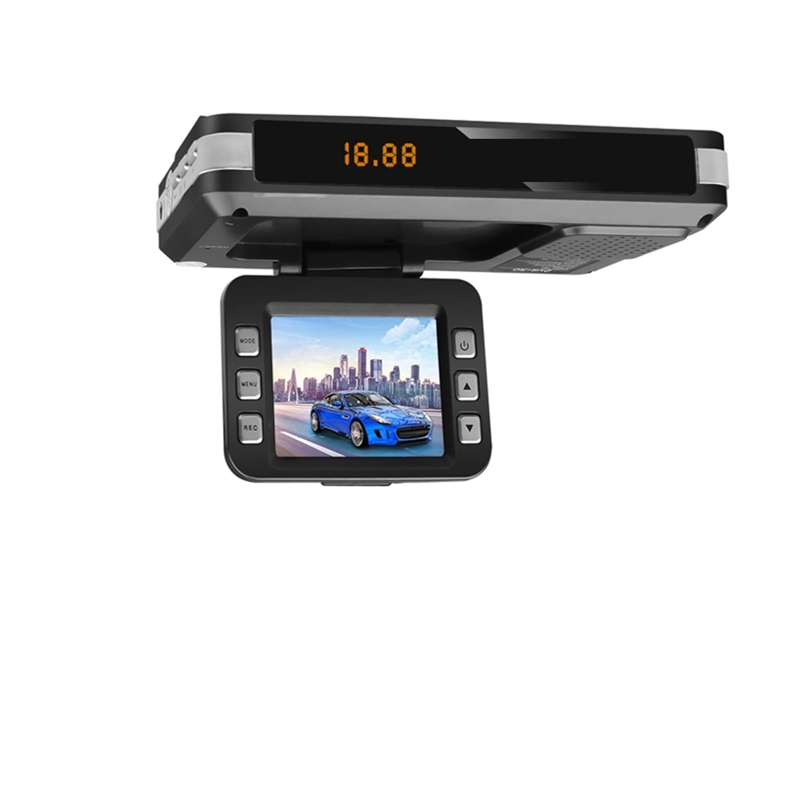 Radar de Coche DVR 9V ~ 24V 2 en 1 Detector Anti Radar grabadora de conducción cámara de vídeo detección de Flujo cámara de salpicadero Detector de Coche