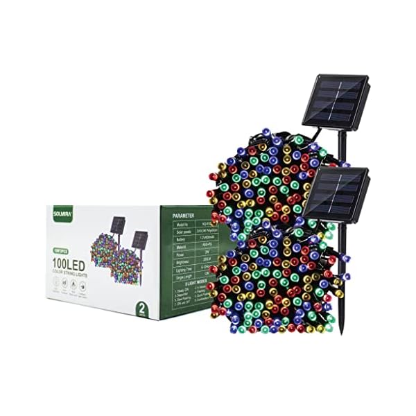 SOLMIRA LED Lichtschlauch Außen, 200 LEDs, 8 Modi, CE und RoHS Zertifikat