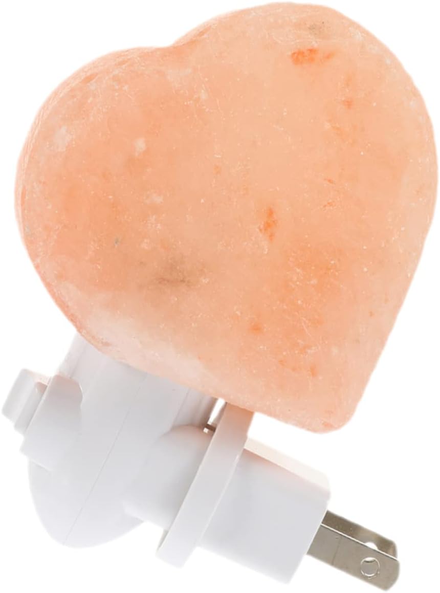 PRETYZOOM Salt Heart Night Light Led Decorative Night Light for Bedroom Bathroom and Hallway Unique Warm Glow for Relaxing Ambiance and Elegant Decor