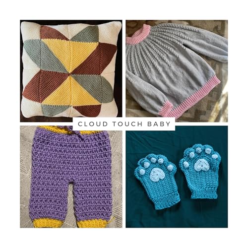 Image of Cloud Touch Baby - DK Weight Soft Anti-Pilling Yarn for Baby Clothes, Blankets & Amigurumi Crochet & Knitting, 90% Acrylic 10% Viscose derived from Bamboo, 3.53 Oz / 262 Yards (Terracotta, 1 Pack)