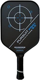 Engage Pursuit Pro1 Pickleball Paddle | Raw Carbon Fiber | Extreme Power, Spin & Dwell Time | Designed for Aggressive Power Players