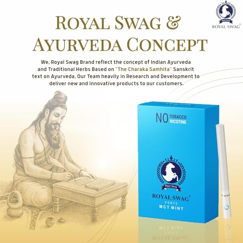 Image of ROYAL SWAG Ayurvedic Wellness Stickss 100% Tobacco & Nicotine Free Cigarettes Clove, Mint Flavoured | Smoking Cessation(Pack Of 2)