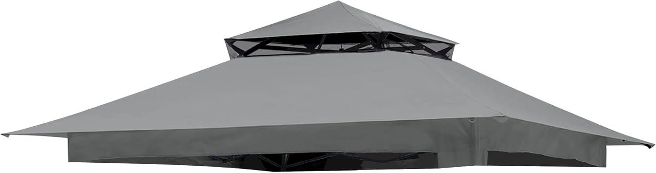 Grey Gazebo Cover Compatible with Master13x13 and Roof Compatible with ABC13x13 - Outdoor Canopy Tent, Will Not Fit Other Similar Looking Models., 1212, Gray