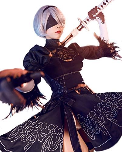 [milky time]ウィッグ付き NieR:Automata (ニーアオートマタ) 2B ヨルハ二号B型 コスプレ ハロウィン ニーア 詳細画像1