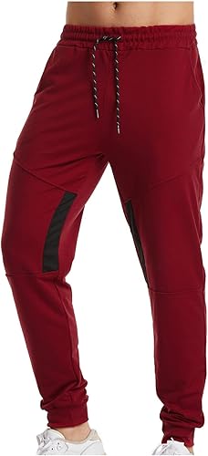 Miniatura 2 de Men's Fitness Sweatpants Fashion Stretch Jogger Sports Athletic Pants Drawstring Waist Gym Workout Trouser