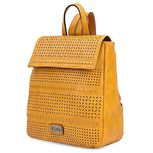 Lois: Mochila pequeña de Mujer de diseño Casual. Cuero PU. Ideal para Uso Diario Paseo