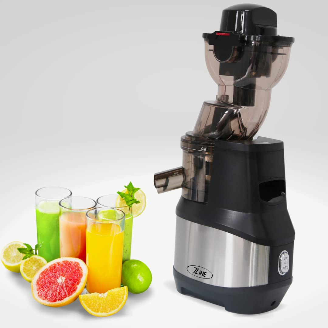 Extracteur de jus/​Centrifugeuse Professionnelle 7Line - Compatible avec tous les fruits et légumes - Noir brillant
