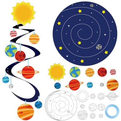 24 Sets Space Craft Kits DIY Solar System Planet Coloring