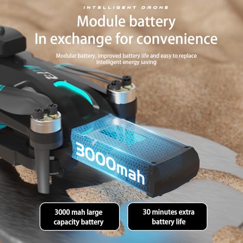 Drone For Adult,4.5" Screen,5G Remote Controller With Camera,6K HD Camera FPV Live Video,Altitude Hold Gesture Selfie One Key Take Off Landing 3D Flips Waypoint Fly Drone (3 Batteries) - Image 5