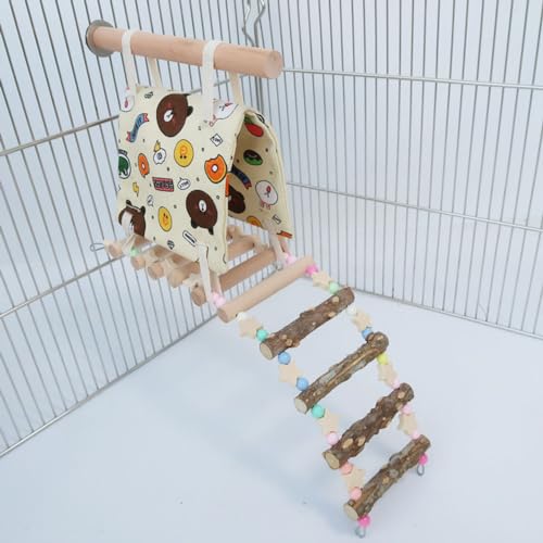 Image of 1 Pcs Bird Toys Parrot Supplies Parrot Tent Ladder Bird Bed Bird Playground Suitable for Parrot Cage Toy Set