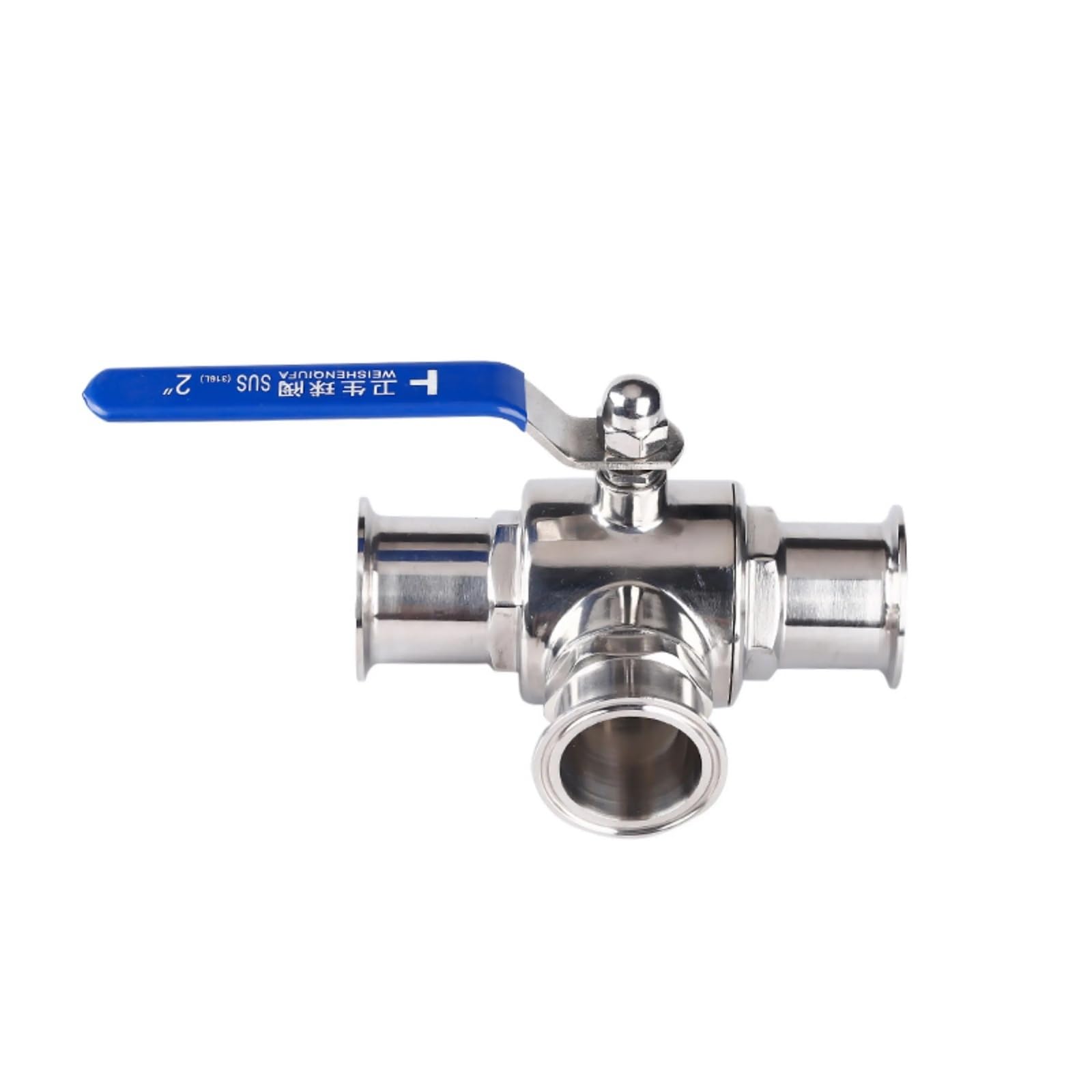 Vanne sanitaire inox 304 Tri-clamp de 19 mm au design en T haute durabilité